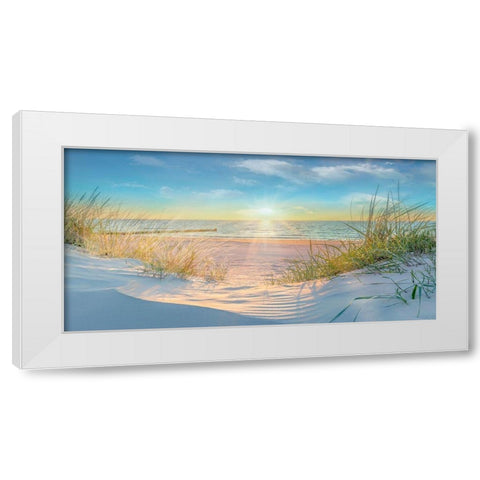 Waiting For Me White Modern Wood Framed Art Print by Calascibetta, Mike