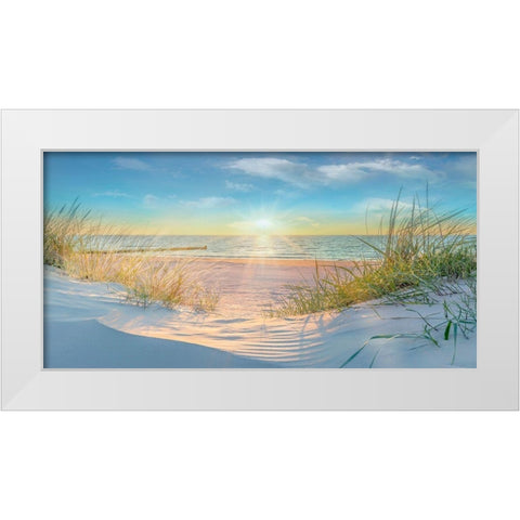 Waiting For Me White Modern Wood Framed Art Print by Calascibetta, Mike