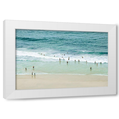 Paradise Beach White Modern Wood Framed Art Print by Bibikow, Walter