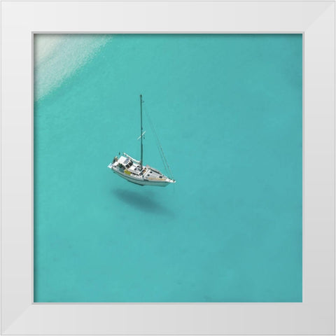 Shipwreck Beach White Modern Wood Framed Art Print by Bibikow, Walter