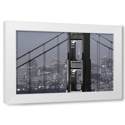 Skyline View White Modern Wood Framed Art Print by Goldstein, Jim