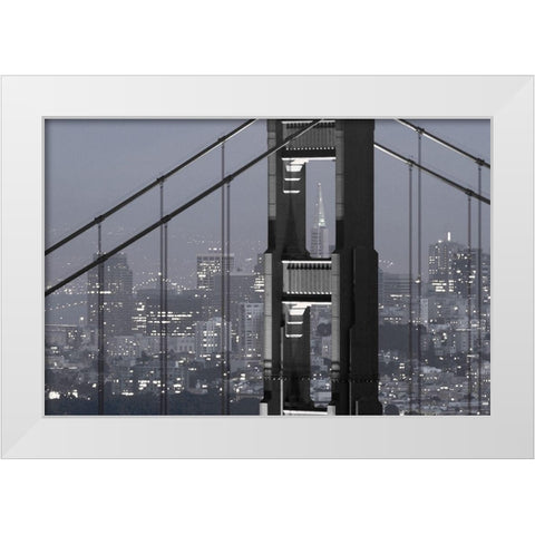 Skyline View White Modern Wood Framed Art Print by Goldstein, Jim
