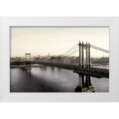 Vintage Manhattan White Modern Wood Framed Art Print by Delimont, Danita