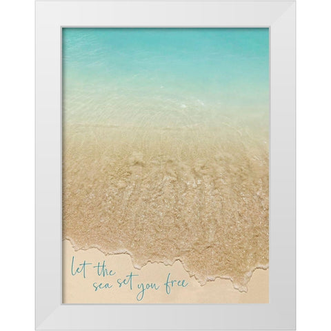 Calm Waters White Modern Wood Framed Art Print by Carpentieri, Natalie