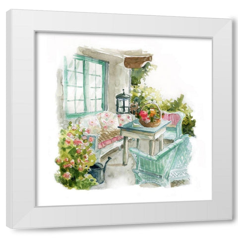 Cottage Retreat White Modern Wood Framed Art Print by Robinson, Carol