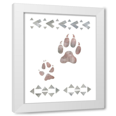 Little Lady Den Oaws White Modern Wood Framed Art Print by Robinson, Carol