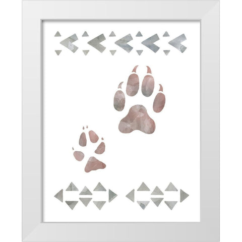 Little Lady Den Oaws White Modern Wood Framed Art Print by Robinson, Carol