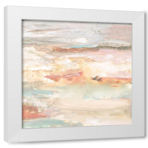 September Wind White Modern Wood Framed Art Print by Nan