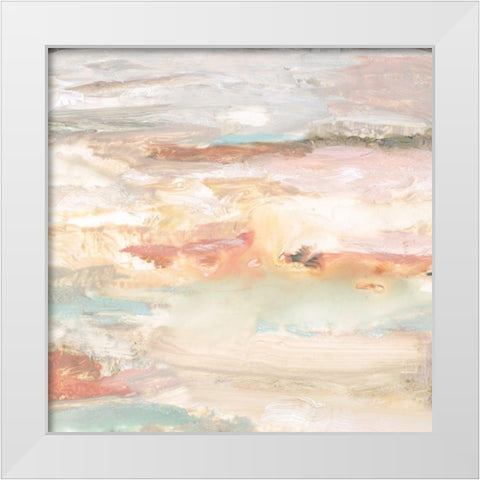 September Wind White Modern Wood Framed Art Print by Nan