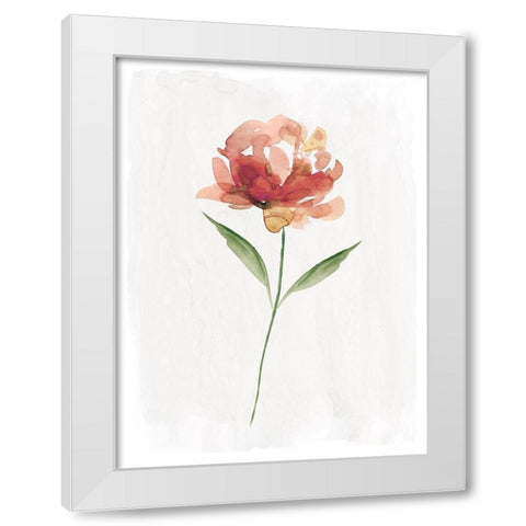 Happy Bloom II White Modern Wood Framed Art Print by Robinson, Carol