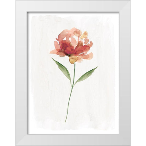 Happy Bloom II White Modern Wood Framed Art Print by Robinson, Carol