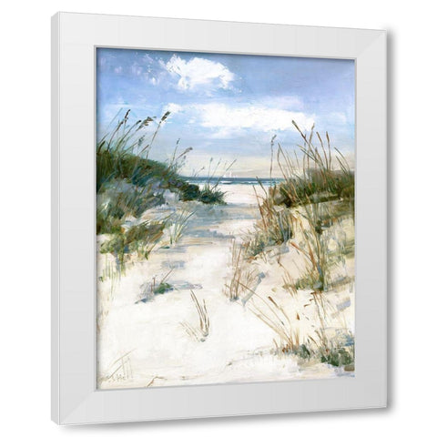 Dune View White Modern Wood Framed Art Print by Swatland, Sally