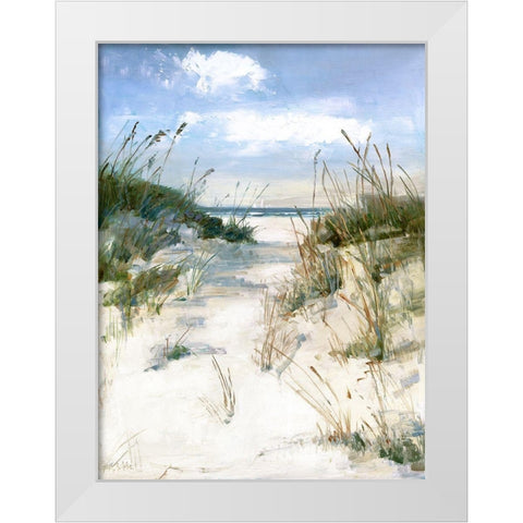 Dune View White Modern Wood Framed Art Print by Swatland, Sally