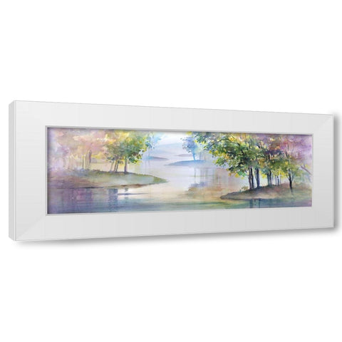 Meandering Lake II White Modern Wood Framed Art Print by Troise Heidel, Theresa