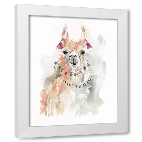 Llama Drama I White Modern Wood Framed Art Print by Robinson, Carol