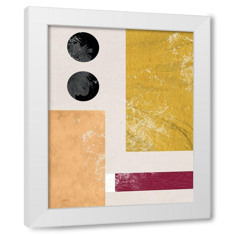 Essie Abstract I White Modern Wood Framed Art Print by Santiago, Daniela