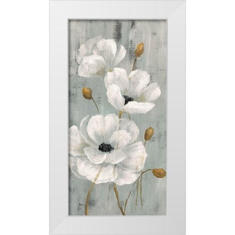 Pearl Garden I White Modern Wood Framed Art Print by Nan