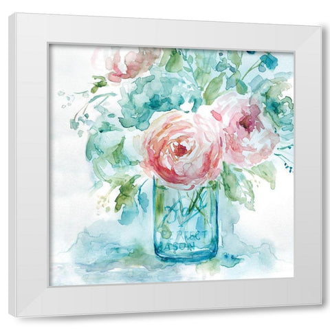 Sea and Glass II White Modern Wood Framed Art Print by Robinson, Carol