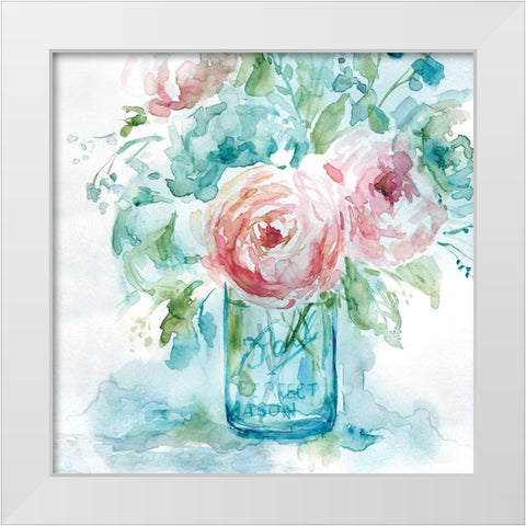 Sea and Glass II White Modern Wood Framed Art Print by Robinson, Carol