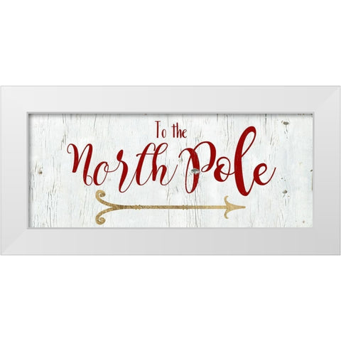 North Pole White Modern Wood Framed Art Print by Santiago, Daniela