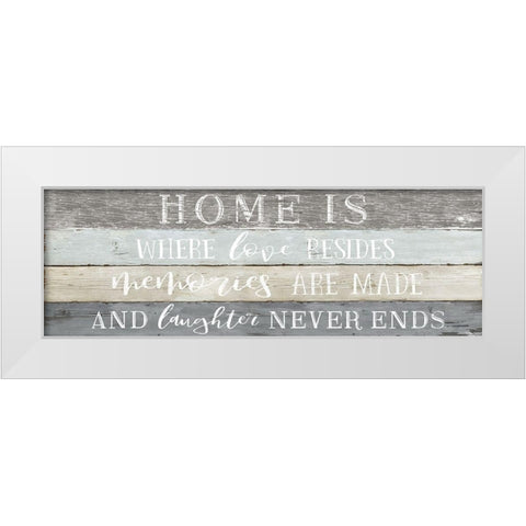 Home is Where White Modern Wood Framed Art Print by Carpentieri, Natalie