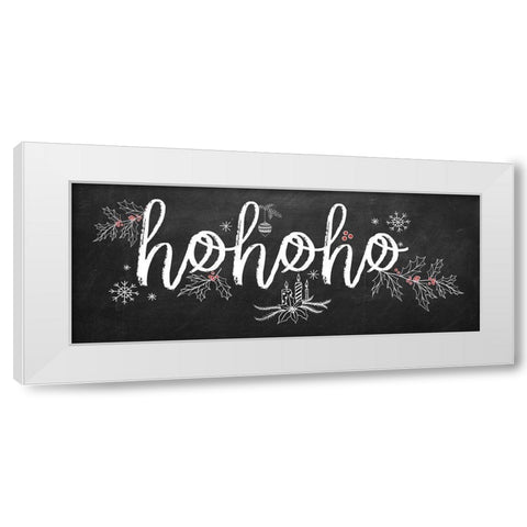 Ho Ho Ho White Modern Wood Framed Art Print by Santiago, Daniela