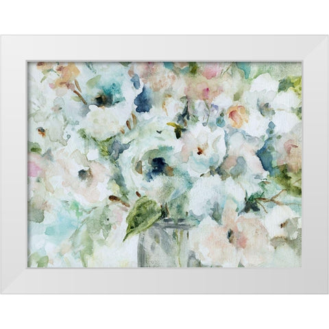 Blooming Softly White Modern Wood Framed Art Print by Robinson, Carol