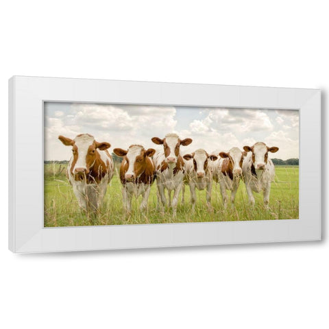 The F-Side White Modern Wood Framed Art Print by Van de Goor, Lars