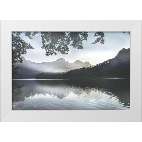 Days End White Modern Wood Framed Art Print by Weisz, Irene