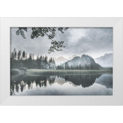 Evening Melody White Modern Wood Framed Art Print by Weisz, Irene