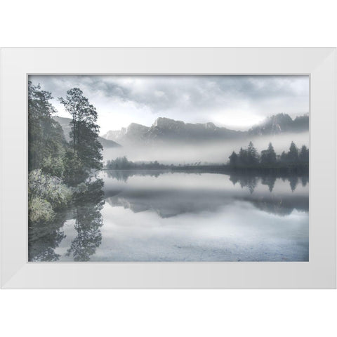Gift of Silence White Modern Wood Framed Art Print by Weisz, Irene
