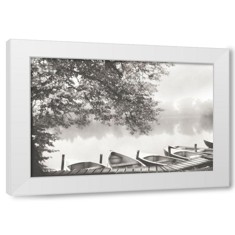 Morning White Modern Wood Framed Art Print by Weisz, Irene