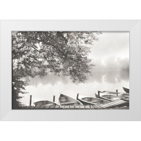 Morning White Modern Wood Framed Art Print by Weisz, Irene