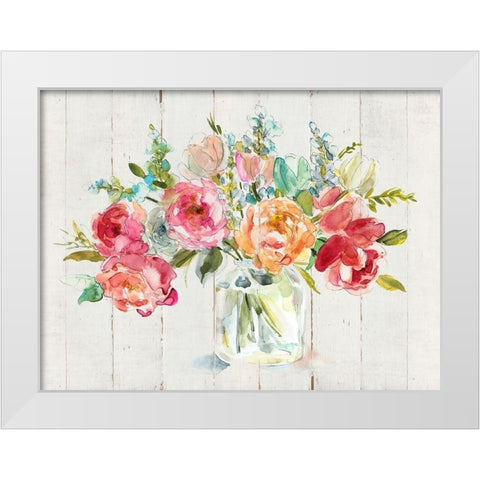 My Summer Garden II White Modern Wood Framed Art Print by Robinson, Carol