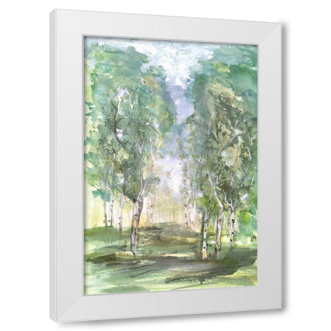 Birch Meadow White Modern Wood Framed Art Print by Jill, Susan