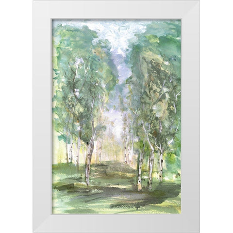 Birch Meadow White Modern Wood Framed Art Print by Jill, Susan