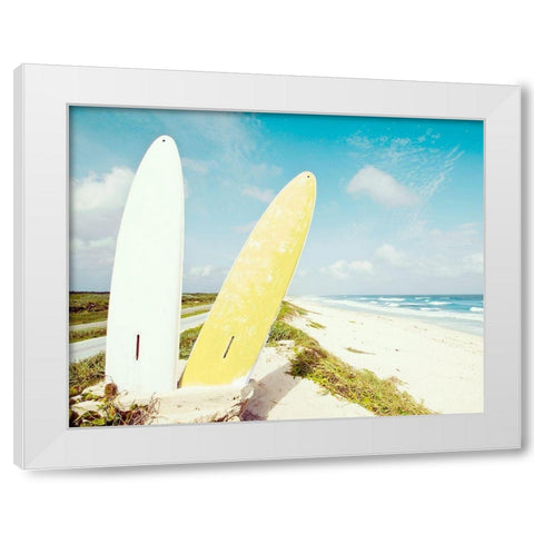 Punta Morena Beach White Modern Wood Framed Art Print by DeFreitas, Michael
