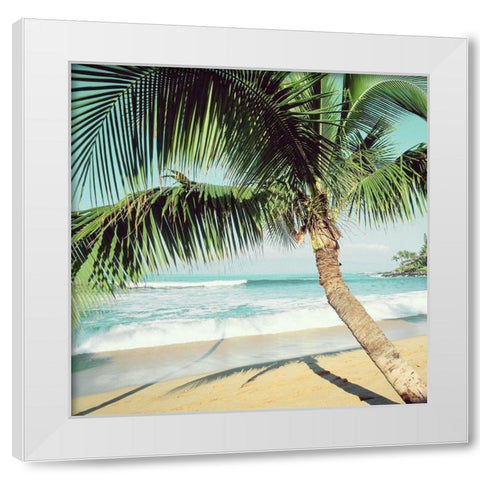Napii Beach White Modern Wood Framed Art Print by Peebles, Douglas