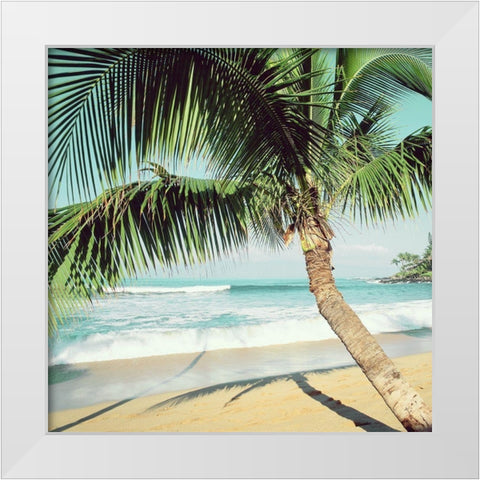 Napii Beach White Modern Wood Framed Art Print by Peebles, Douglas