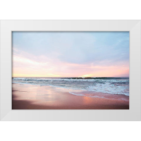 Morning Stroll White Modern Wood Framed Art Print by Carpentieri, Natalie