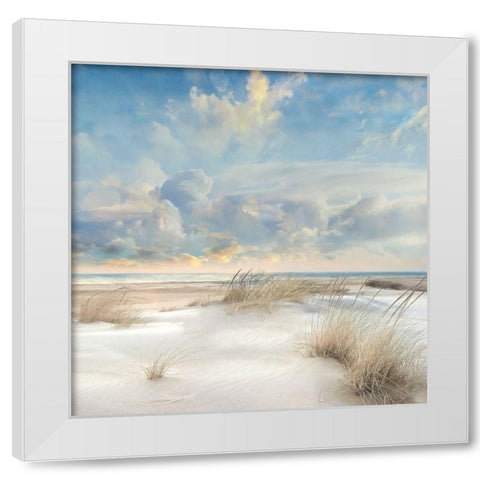 Smooth Sands III White Modern Wood Framed Art Print by Calascibetta, Mike