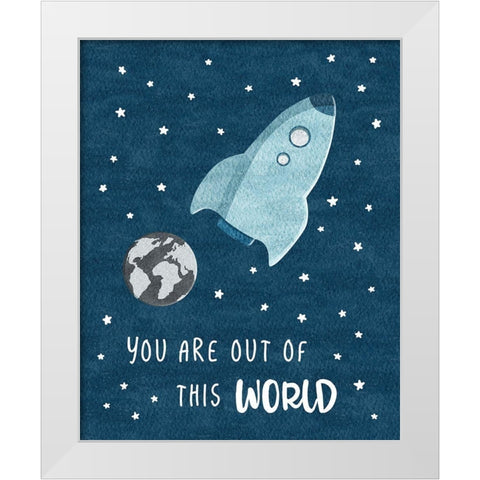 Out of This World White Modern Wood Framed Art Print by Carpentieri, Natalie