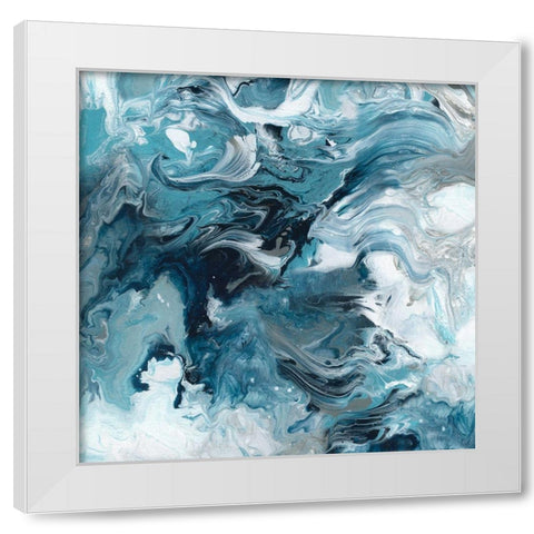Topaz Dream II White Modern Wood Framed Art Print by Robinson, Carol
