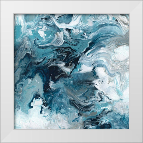 Topaz Dream II White Modern Wood Framed Art Print by Robinson, Carol