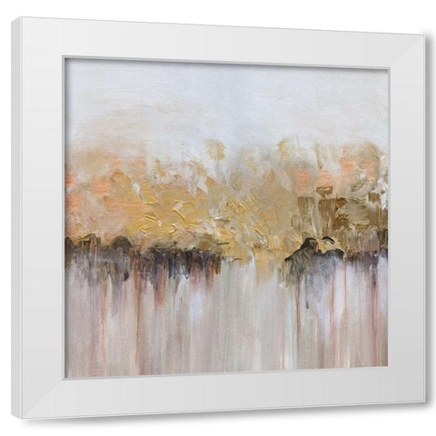Champagne Shadows White Modern Wood Framed Art Print by Jill, Susan