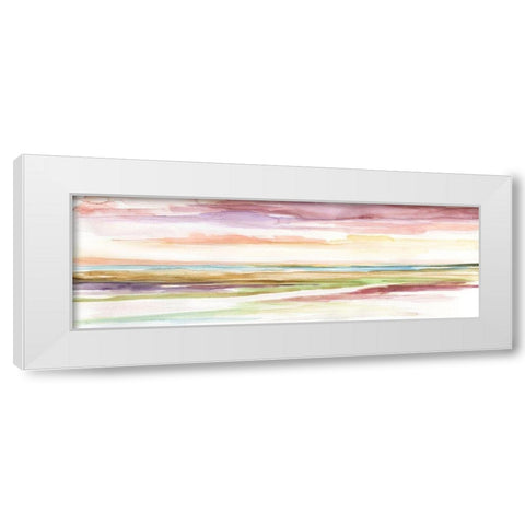 Spectrum Sunset II White Modern Wood Framed Art Print by Nan