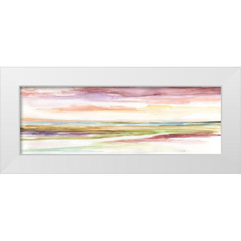 Spectrum Sunset II White Modern Wood Framed Art Print by Nan