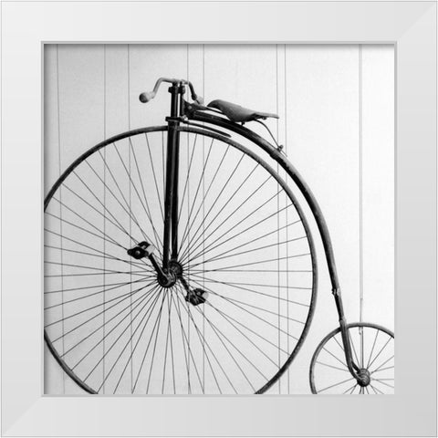 Vintage Ride White Modern Wood Framed Art Print by Bibikow, Walter