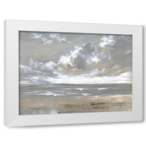 Windswept White Modern Wood Framed Art Print by Nan