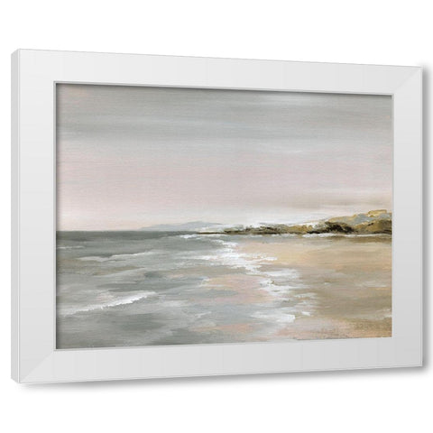 New Shore White Modern Wood Framed Art Print by Nan